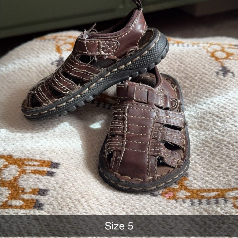 Faded Glory Brown Kids Fisherman Sandals